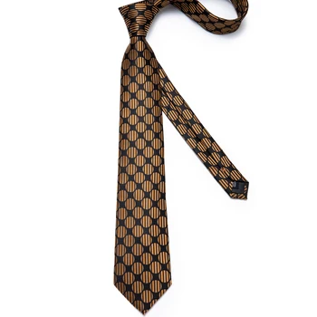 Poklon muškarci kravata crno zlato točka Svila vjenčanje kravate za muškarce DiBanGu novost dizajn maramicu manžete muškarci kravata je skup poslovnih college MJ-7304