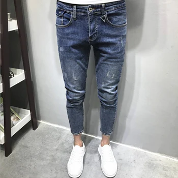 Muške traperice modni 2020 proljeće ljeto novi proizvod korejski Slim Fit hlače muške Mladeži kombinezon identitet džep muške traperice