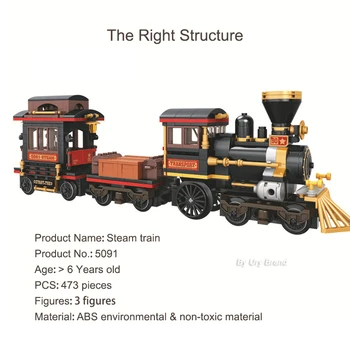 923шт klasični parni vlak trag željeznički inženjering građevinski blok skup Fit City Creator figurice Diy opeke igračka za bebe obrazovanja poklon