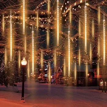 Vodootporna led метеоритный kiša kiša svjetla padaju niz svjetla za vrt kuće stranke vjenčanje dekor drvo