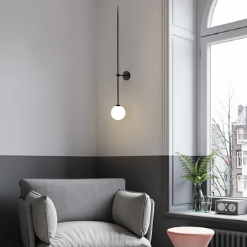 Umjetnost dekor staklena kugla zidne svjetiljke moderne svjetiljke LED zidna svjetiljka spavaća soba dnevni boravak je glavni unutarnji Nordic kratak lampa