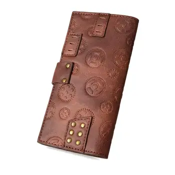 Steampunk umjetna koža ispis novčanik je modni dizajner medicina boca torbicu za žene zakovice ukras novčanik dame držač kartice