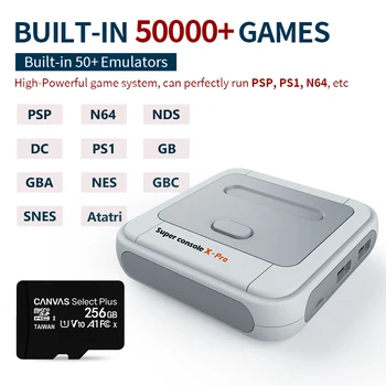 4K HD Retro Game Console Super Console X Pro za PSP/PS1/DC/N64,igraća konzola s 50.000+ igrama,KODI,podrška za 2 igrača