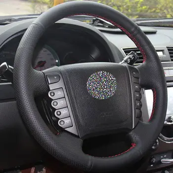 DIY Car Hand-stitched Black prirodna koža poklopac volana za Ssangyong KYRON ACTYON Rexton W Rodius