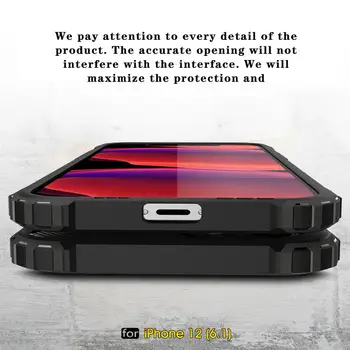 Jaki hibridni tvrdi oklop otporan na udarce telefon stražnji poklopac telefona 12 11 Mini Pro MAX Rugged Hard Impact Cover Cases