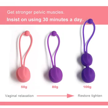 Siguran silikonske kuglice Kegelove ben wa Vagina zategnite vježba će ojačati mišiće dna zdjelice 5 Vage vaginalne kuglice seks igračka za žene
