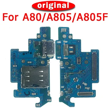 Originalna ploča USB Charge Board za Samsung Galaxy A80 SM-A805 A805F za punjenje luka Flex PCB Dock Connector zamjena rezervnih dijelova