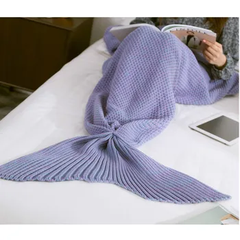 10 boja 80 cm * 180 cm veliki rep sirene Deka za odrasle soft bračni krevet ručno kukičanje prijenosni deka za uljepšavanje poklon
