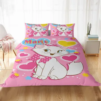 Disney Slatka Marie Cat crtani film postavlja posteljinu US Queen AU EU posteljina djeca djevojke deka deka jastučnicu komplet posteljinu