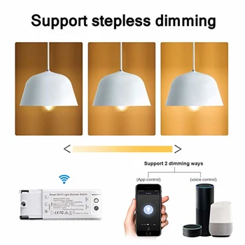 WiFi Smart Dimmer Prekidač za žarulje sa žarnom niti App Tuya/Smart Life voice control with Alexa/Google home Device Control
