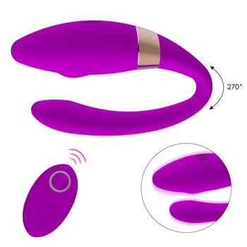 10 načina bežični daljinski upravljač U tip vibrator za parove dvostruki motor vibracioni G-Spot stimulans Silikonski dildo gaćice seks igračke