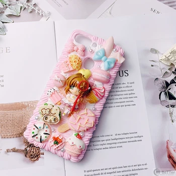 DIY case za Samsung S20 ultra slatka Sakura phone cover note 8/9/10+ 3D Unikatni Galaxy s7/s8/s9/S10 plus cream candy food shell
