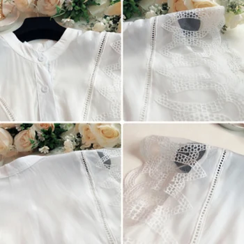 Ljeto 2021 ženske majice i bluze korejski moda odjeća tvrdih košulja ženska elegantna čipke šarenilo Blusas 9356 50