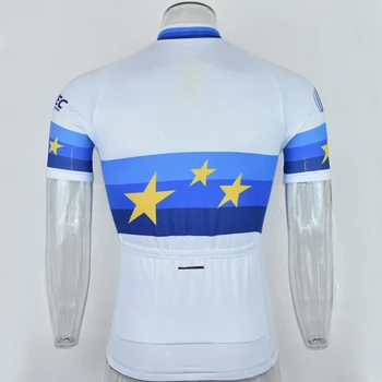 2018 White Blue Team New Cycling Jersey Customized Mountain Road Race Top max oluja 4 džepa