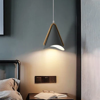 Nordic Creativity Simplicity E27 LED luster lampa moderna željezo i drvo unutarnji spavaća soba kabinet dnevni boravak viseći svijećnjak