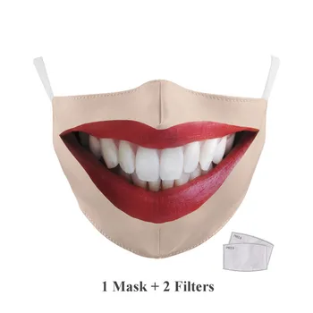 Пылезащитная maska tkanina prati polovica lica Maska cosplay ispis usta maske za višekratnu upotrebu ветрозащитные zaštitne odrasli PM2.5 Filter usta-муфель