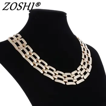 ZOSHI 2020 moda Boho zlato srebro boja Maxi veliki ogrlicu izjava ogrlica punk snaga ovratnik ogrlica ogrlica žene nakit