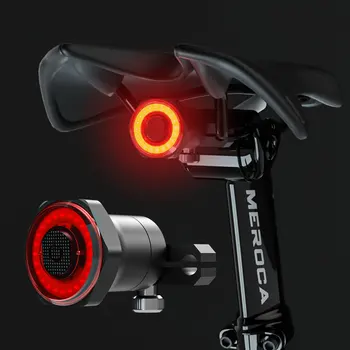 Smart Bicycle Tail dugo svjetlo Auto Start Stop, Brake IPX6 vodootporan USB punjenje Biciklizam dugo svjetlo bicikl led svjetla