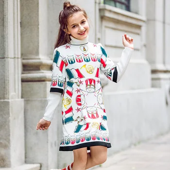 W. L. MONSOON Kids Dresses for Girls Odjeca 2017 Brand Toddler Girls Winter Dress Christmas Clothes Robe Enfant Children Dress