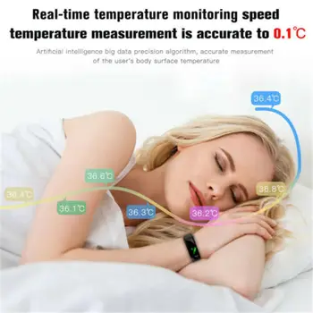 Žene muškarci dječaci djevojčice pametni sat temperatura tijela monitor srčane fitness tracker telefon Mate za Samsung LG iPhone