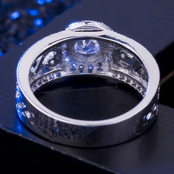 Retro klasična moda kreativni AAA cirkonij dijamantni prsten za žene djevojka titanium black čelik nehrđajući čelik, retro muška prsten