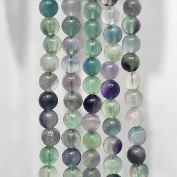 FLTMRH-veleprodaja perle od prirodnog kamena šarene Флюоритные okrugli slobodan perle za izradu nakita 15,5 inča Pick Size4. 6.8.10.12 mm