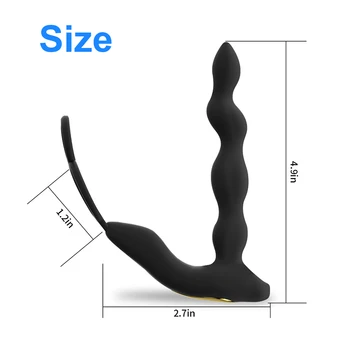 10 frekvencija dildo vibrator muški maser prostate anal balls seks-igračke za parove analni čep sa zaostatkom od ejakulacije prsten za muškarce