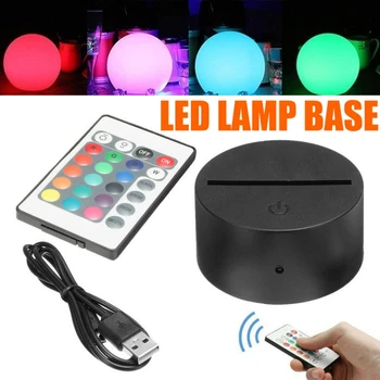 Ukras kućne prostorije Led lamp base USB Touch switch daljinski upravljač Night Light Akril 3D Led night lamp holder prikupljenih podloga