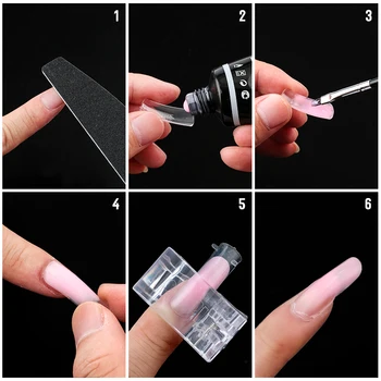 15 ml Poly Extend Nail Gel Kit Acrylic Fast Builder Extension Tips UV Lamp Brush gornjeg oblika za izgradnju noktiju Set alata