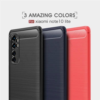 Za Xiaomi Mi Note 10 Lite Case Cover Mi 9 10 Pro Lite Šok-Dokaz Branik Od Karbonskih Vlakana Mekana Torbica Za Telefon Xiaomi Mi Note 10 Lite