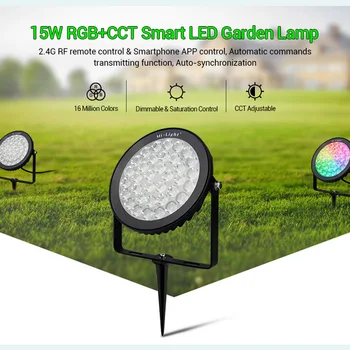 NEW smart 15W RGB+CCT LED Garden Lamp outdoor Spot light waterproof smart Lawn light110V 220V can or remote control Mobile phone