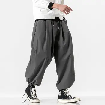 2020 gospodo široke hlače hip-hop stilu svakodnevne hlače ženske sportske hlače crna / siva boja hlače ulični trkači sweatpants M-5XL