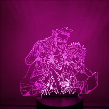 Hunter X Hunter 3D LED Night Light Gon Freecss Killua anime spavaća soba noćni lampe vizualni dekor Lampara Home Decoration Home Lampe