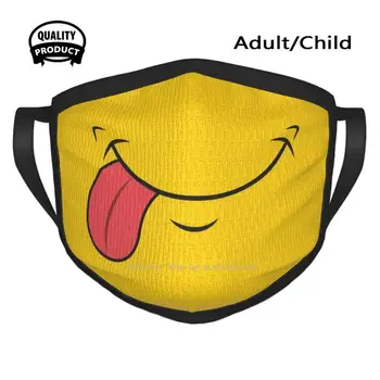 Me Be Silly Emoticon Expression Design For Women , Men , Kids Or Public Use Windproof Sport Usta Face Mask Icon Emotag Kaomoji