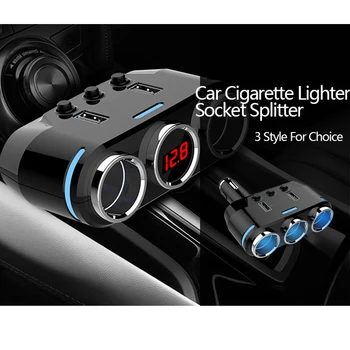 Auto upaljač Splitter DC utičnica 12V-24V 1A + 2.1 A USB punjač priključak LED adapter svi telefoni IPad auto oprema