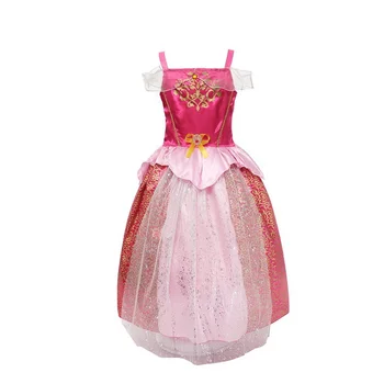 MUABABY Girls Snow White Dress up Children Sleeping Beauty Magic Princess Rella Costume Girl Party Dresses poklon za Rođendan