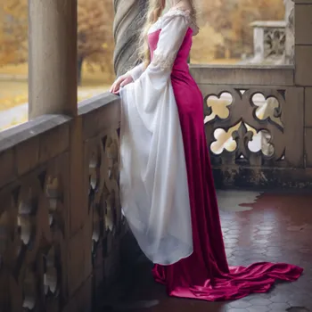 Cosplay duga haljina žene pa party stare srednjovjekovne Vila rukava dužine do poda haljina elegantna klasicni gotička haljina d90907
