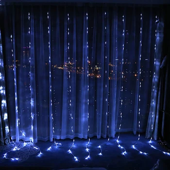 LED falls zavjese сосулька LED String Light метеоритный kiša kiša Vila niz гирлянда vjenčanje Božić pozadina dekor svjetlo