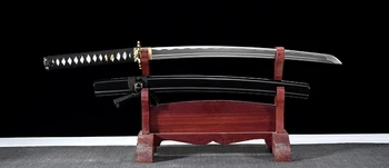 Priručnik japanski вакидзаси pravi čelik самурайский mač Full Tang s krvavom канавкой crnci drvene korice oštre ready-31,5 cm