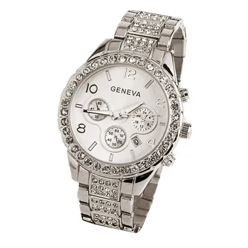 Topla rasprodaja ženska moda raskošne kristalne kvarcni satovi poslovni mens kvalitetne Modne Muške sat