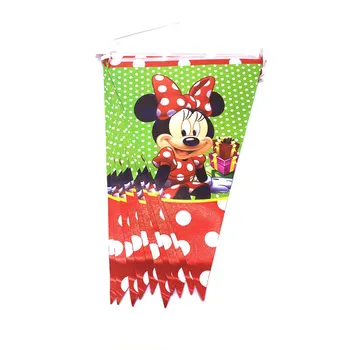 Crvena Minnie Stranka Lanca Skup Nakit Za Jednokratnu Upotrebu Minnie Mouse Stranka Tanjur Šalica Ubrus Djeca Rođendan Isporuke Zastava