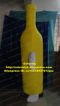 Svijetle žuto crveno grožđe vino boca Jar kostim maskote lik iz crtaća Mascotte odrasla osoba žuto Tijelo Clothes No.zz2658