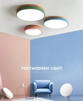 Vruće tanki led plafonjere svjetiljke za spavaće sobe su moderno sa kolor поляризатором luminaria lampe dječji svjetiljka lampe deco, s drvenim