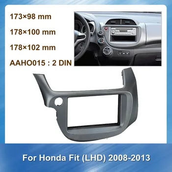 2Din Car Radio Fascia za Honda Fit 2008-2013 LHD Black Audio Multimedia fascia Cover Fitting Frame CD Trim Panel