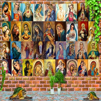 Isus Krist tapiserija mandala boho home Virgin Mary apstraktne odbojka na mat mat yoga božićni nakit veleprodaja