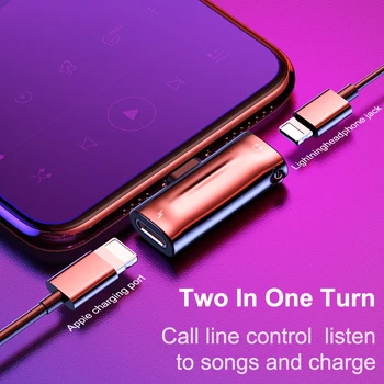 T-obliku slušalice 2-u-1 Dual-port Headphone Adapte za iPhone 7 8 Plus X XS XS Max 11 audio punjač dispenzer pribor