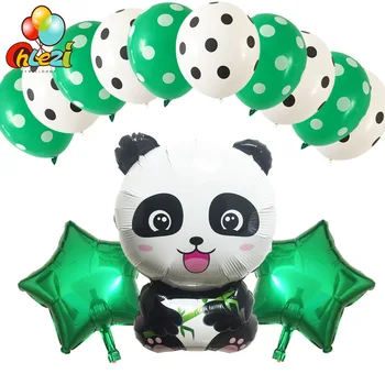 13шт Panda folija baloni rođendan ukras kućnih ljubimaca djeca igračke na napuhavanje od 18 inča zvijezda helij balona točka lateks globusa