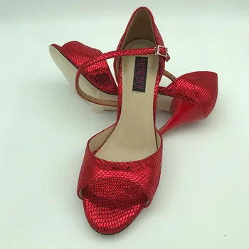 Seksi NEW Argentina Tango Dance Shoes Wedding Shoes Party Shoes for women Flamenco shoes kožni potplat MST6282RSL peta 9 cm