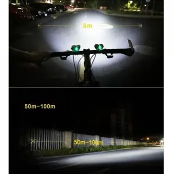 Vodootporan prednji bicikl svjetla aluminija T6 LED biciklistička žarulja 3 načina sigurnosti Biciklizam svjetlo+6400mAh baterija+8.4 v punjač