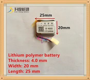 3.7 V litij polimer baterija 402025 042025 180mah MP3 MP4 MP5 baterija